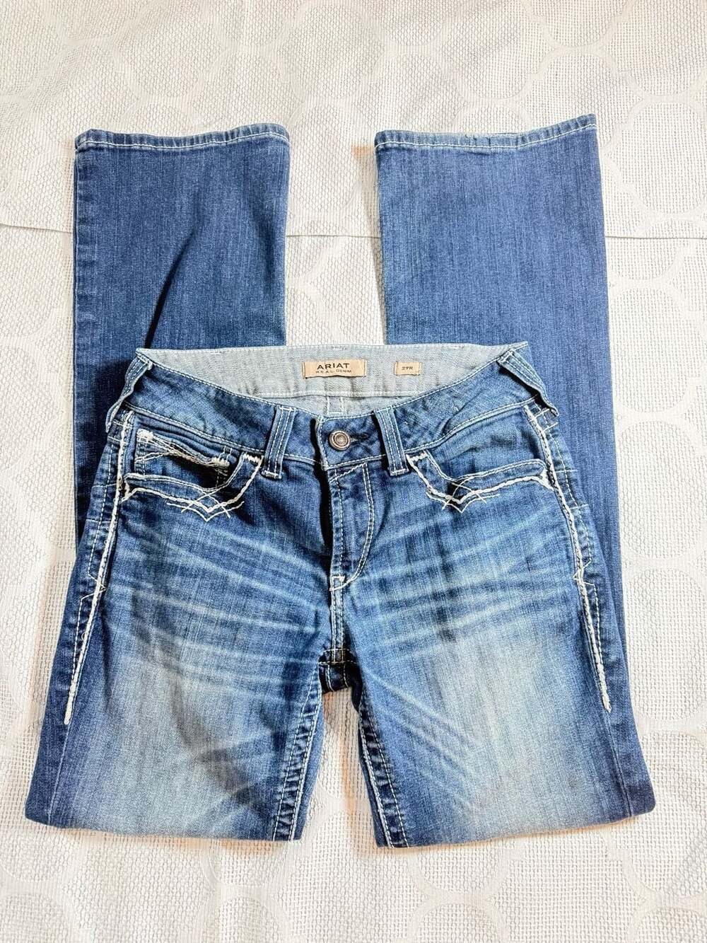 Ariat R.E.A.L. Denim Low Rise Entwined Boot Cut Jeans Women's 29R